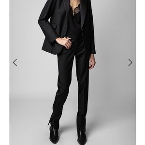 Zadig&Voltaire women's black suit pants (prune) in size 36 EU, US size 4 NWT